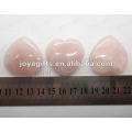 35MM Herzform Rosenquarz, hoch poliert, Qualität, natürlicher Herzform Stein
